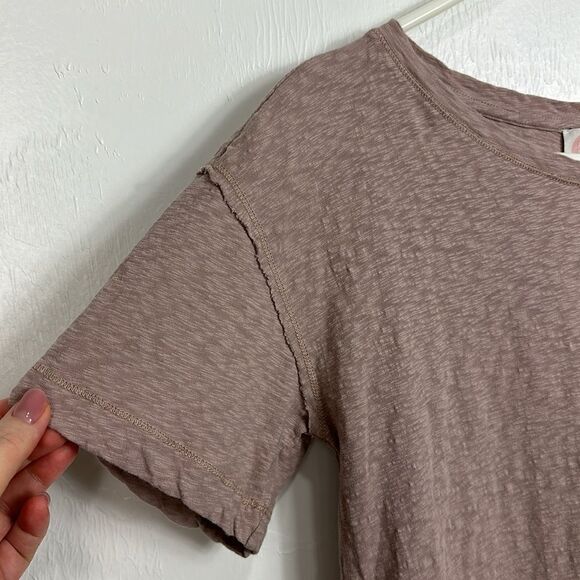 Free People Beach Short Sleeve Round Neck T-shirt In Dusty Rose Size XS - Picture 2 of 7